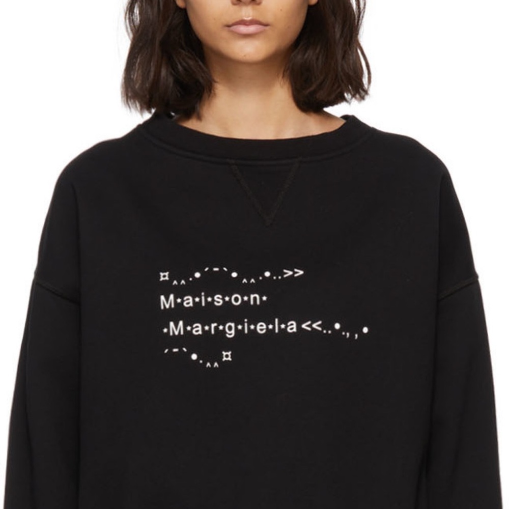 Maison Margiela Black Cotton Sweatshirt